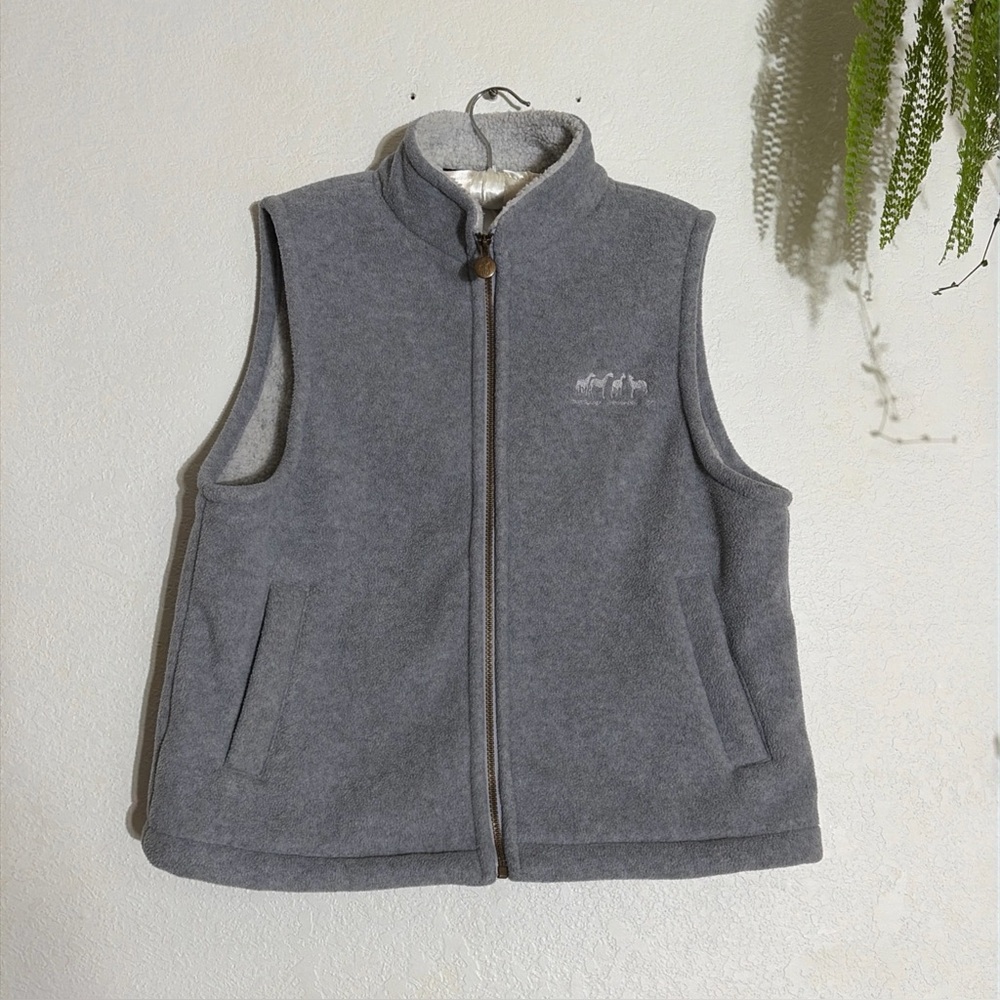Outback Trading Company Gray Fleece Vest Women’s SZ Large